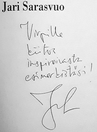 "Thank you, Virpi, for your inspiring example!" - Thank YOU, Jari!