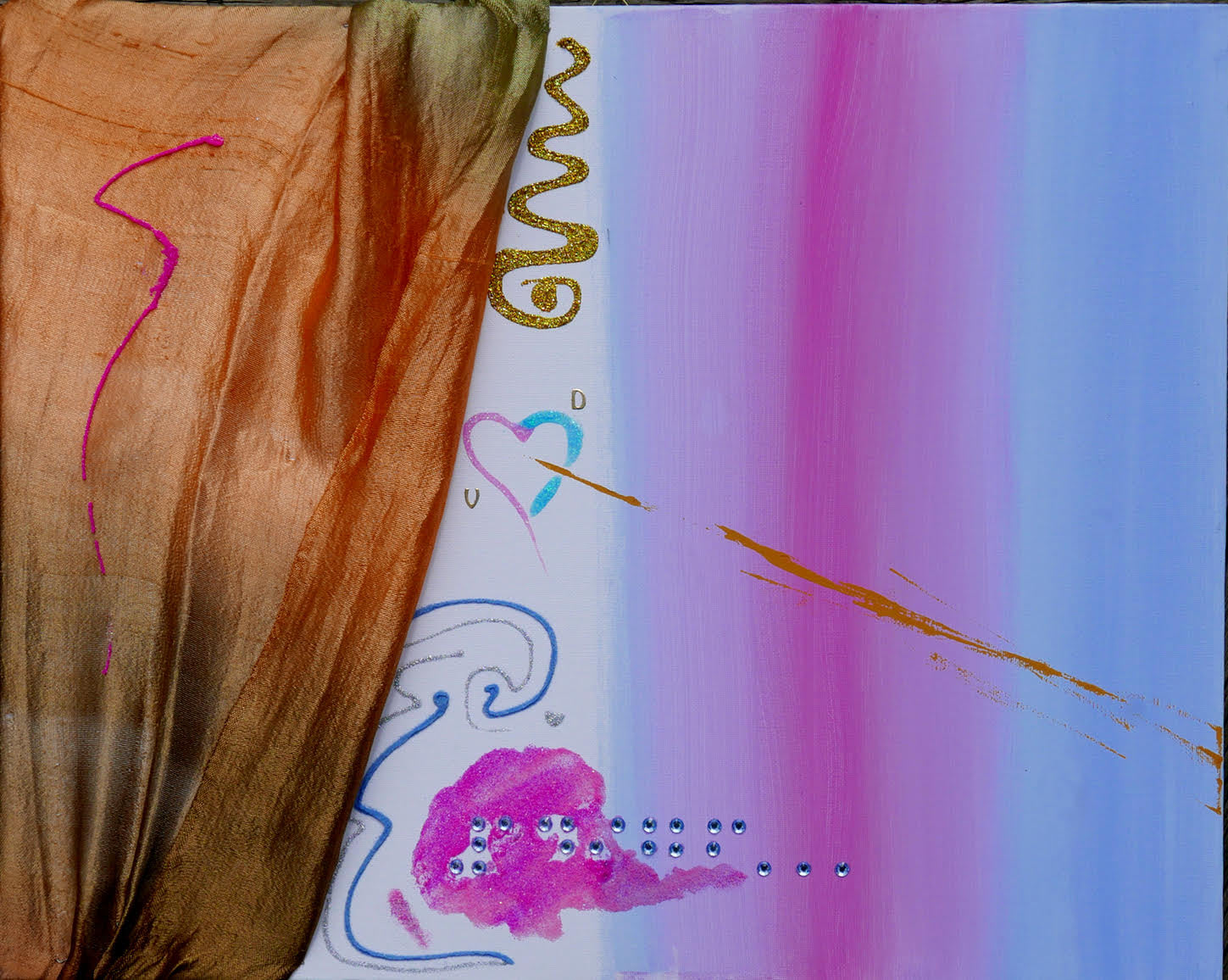 "Us, We". Mixed media on canvas, collaboration with Detlef Trefz 2020